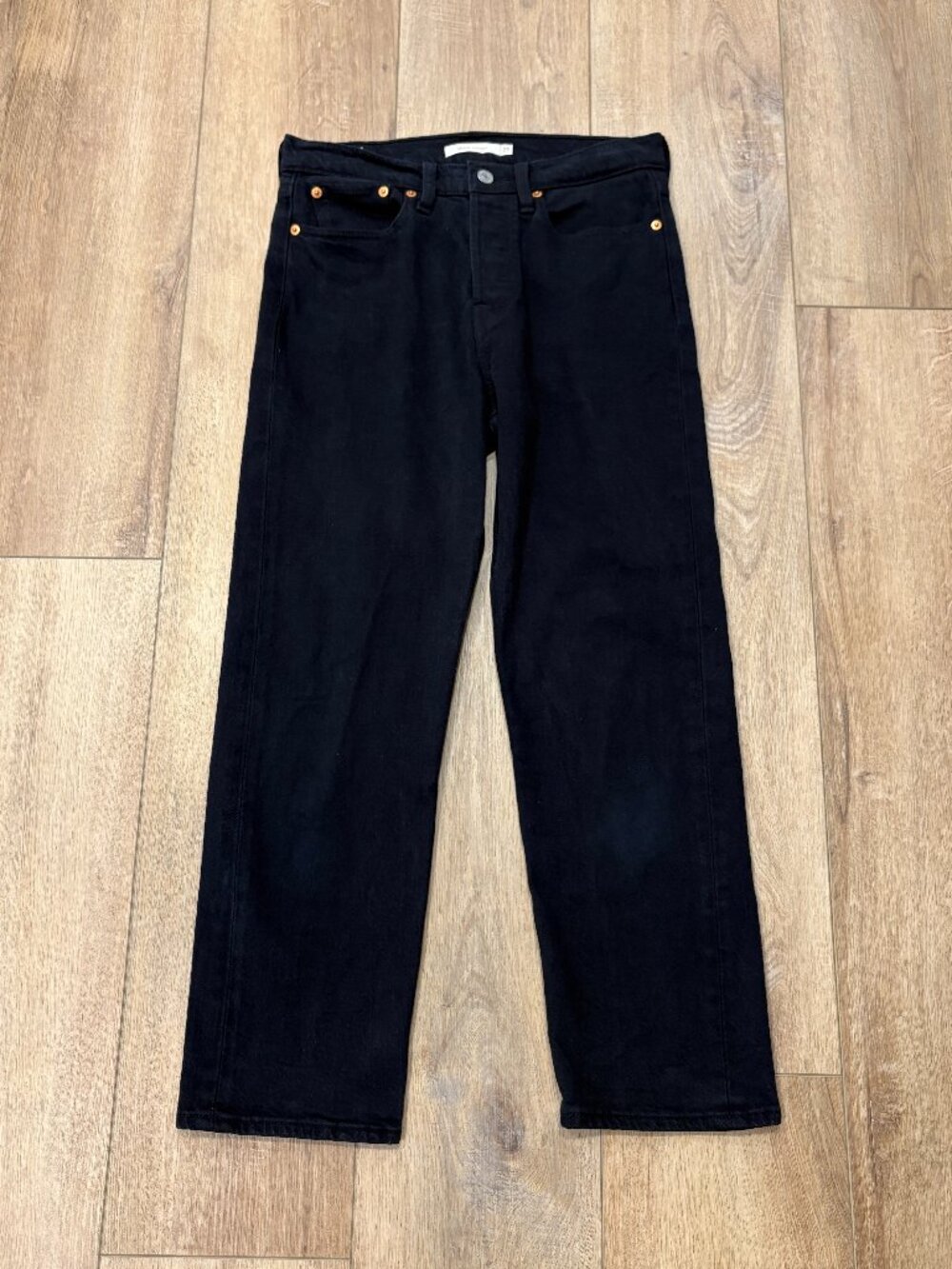 🌟 LEVI'S 🌟 WEDGIE STRAIGHT 5 POCKET JEANS BLACK SZ 27